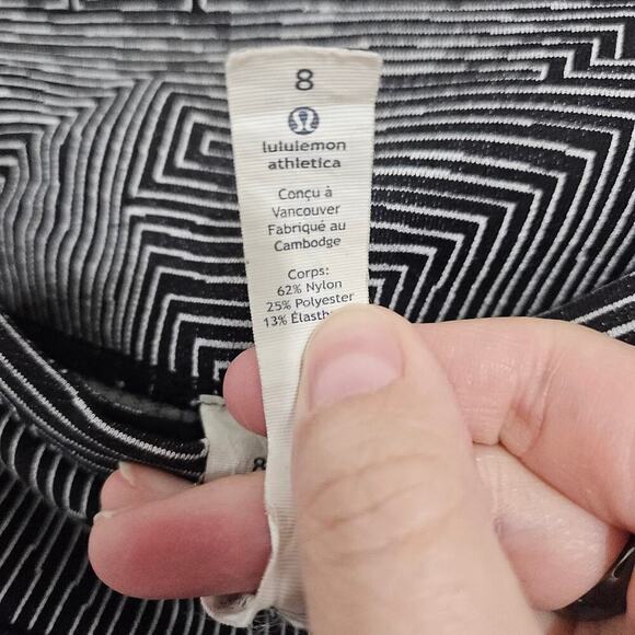 Lululemon Wunder Under Crop III Pants Leggings Stretch Maze Jacquard Sz 8 M - Picture 8 of 9